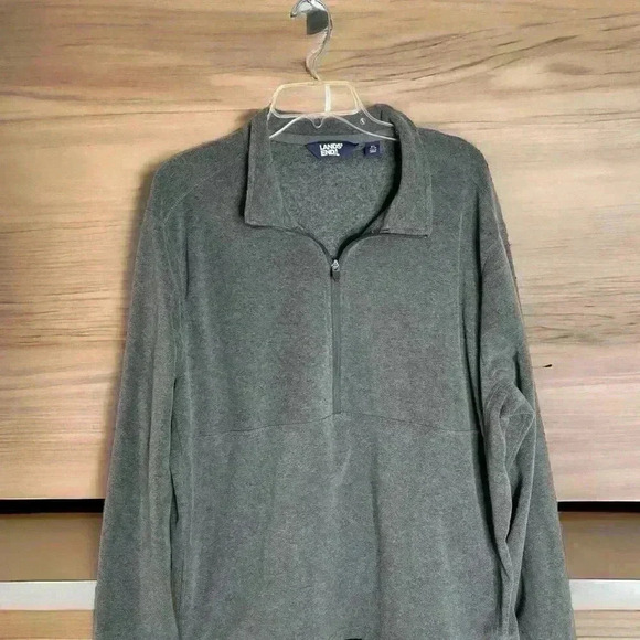 Land's End Men's Rapid Dry Space Dye Quarter Zip Pullover Shirt Size XL. - Picture 2 of 5